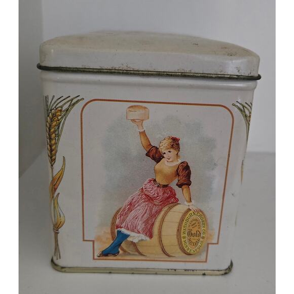Vintage 1990 Washburn's Gold Medal Flour Tin Recipe Box - Picture 3 of 11